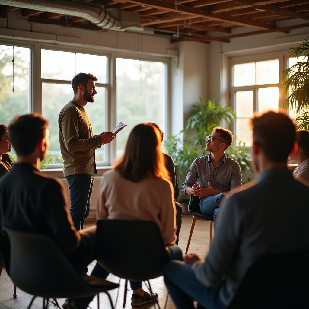 Group of people attending a financial education workshop
